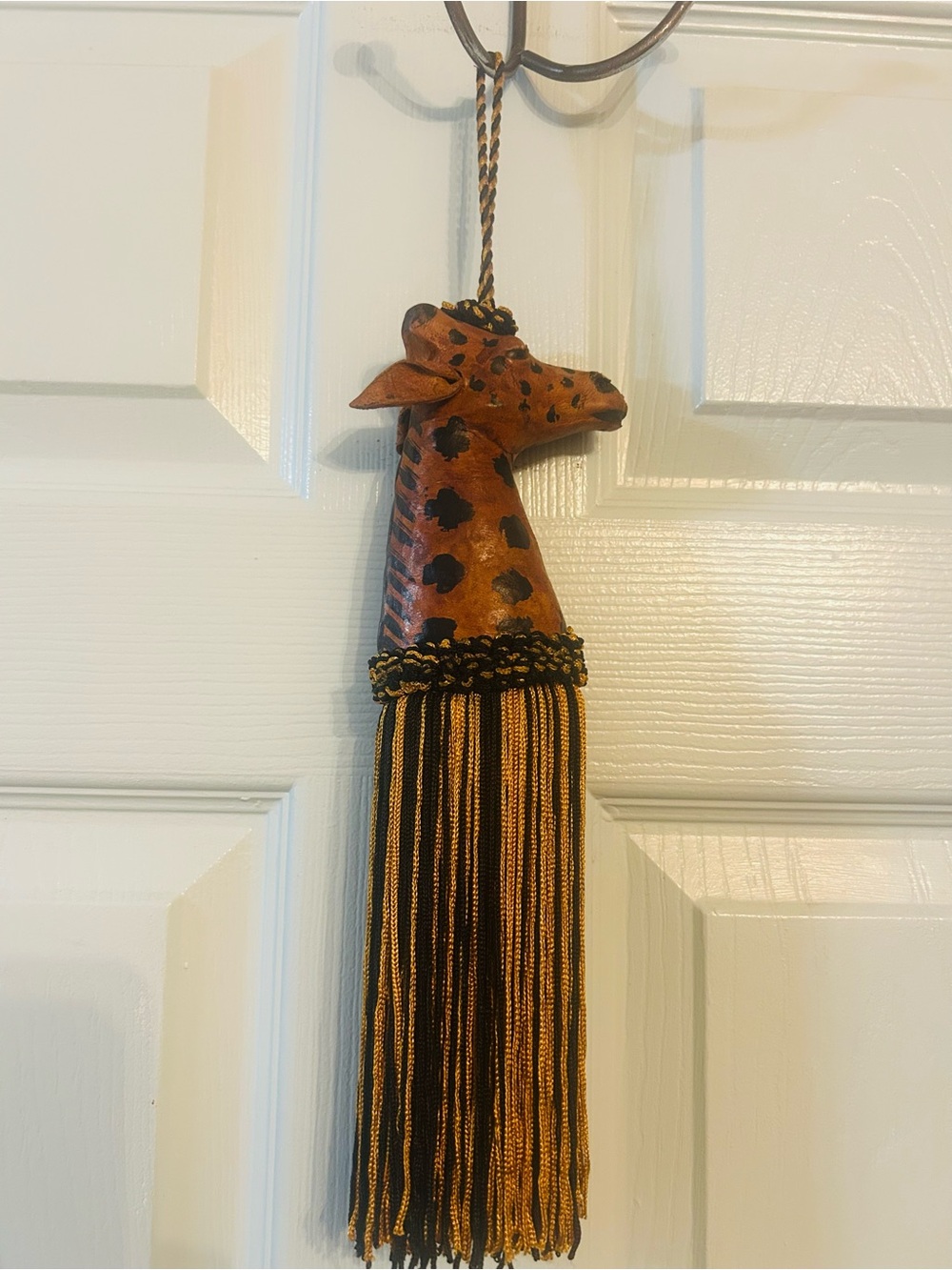 Leather Giraffe Curtain Tieback